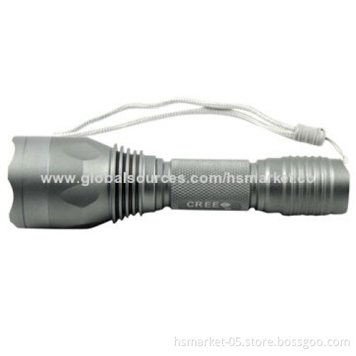 Cree T6 LED Flashlight, 1100lm 10 Watt 1 x 18650 Rechargeable 5 Modes Aluminum BodyNew